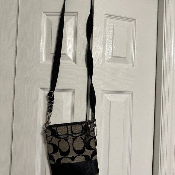 Coach Black & Gray Crossbody Purse - Picture 3 of 10